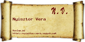Nyisztor Vera névjegykártya